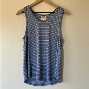 Blue Striped Sleeveless Top